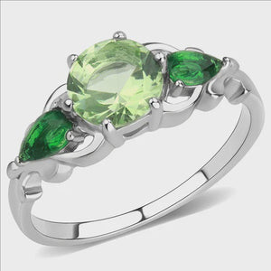 Synthetic Peridot Stainless Steel Fashion Ring Fashion Rings 