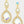 Aurora Borealis Iridescent Teardrop Gold Earrings