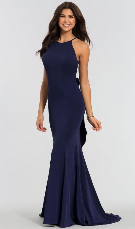 Private Label AB200019 Dark Blue Bridesmaid Dress - Size 8