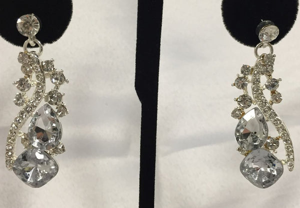 Crystal Silver Earrings