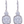 Crystal Silver Square Earrings