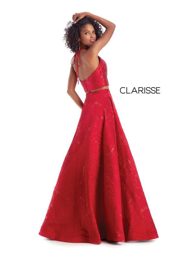 CLARISSE 8229 VAMP RED 2 Piece Dress