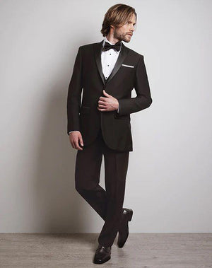 Black Harmony LUXE Black Tuxedo Satin Lapel Bowtie