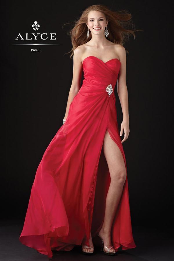 Alyce Paris 35442 Cerise Sweetheart A-Line Dress - Size 6