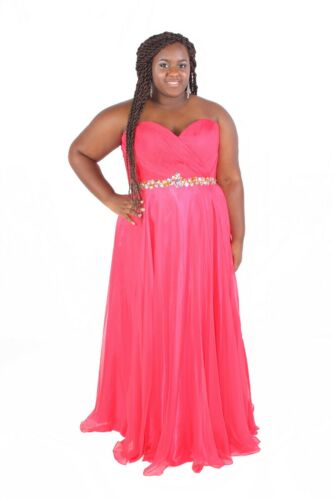 Alyce Paris 35576 Watermelon Sweetheart Chiffon A-Line Dress