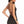 ALYCE Paris 4090 NAVY V-Neck Satin Fitted Short Dress