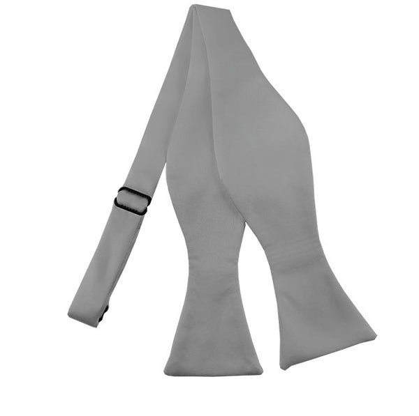Silver Bow Tie, Pocket Square & Lapel Pin Set