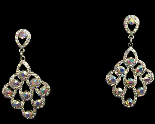 Silver AB BeeHive Earrings