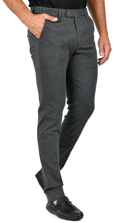 Lead Grey Slim-Fit Stretch Pant