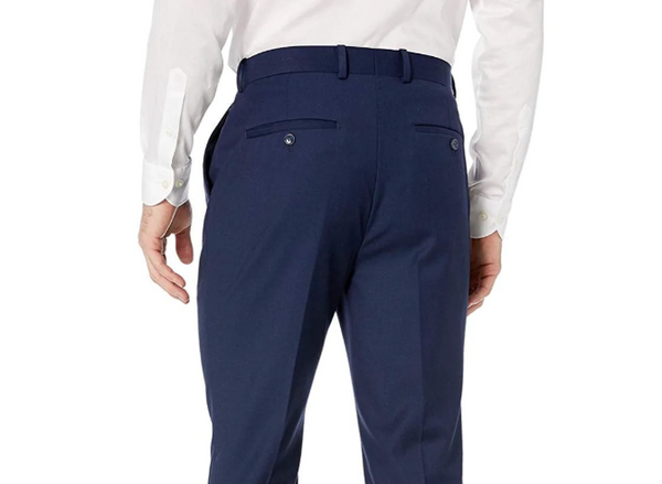 New Midnight Blue Slim Fit Pants by Caravelli