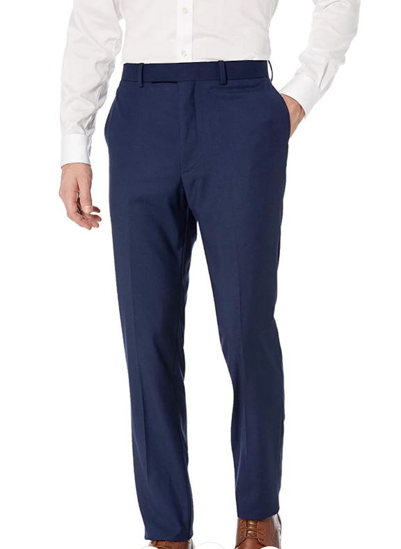 New Midnight Blue Slim Fit Pants by Caravelli