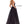 Clarisse 8087 is a long a-line prom dress with a pleated v-neck bodice, beaded belt, side pockets, and adjustable crossing back straps, made in shimmering satin. (Back show in Black)