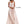 Clarisse 8088 Blush is a long a-line prom dress with a pleated v-neck bodice, beaded belt, side pockets, and adjustable crossing back straps, made in shimmering satin.