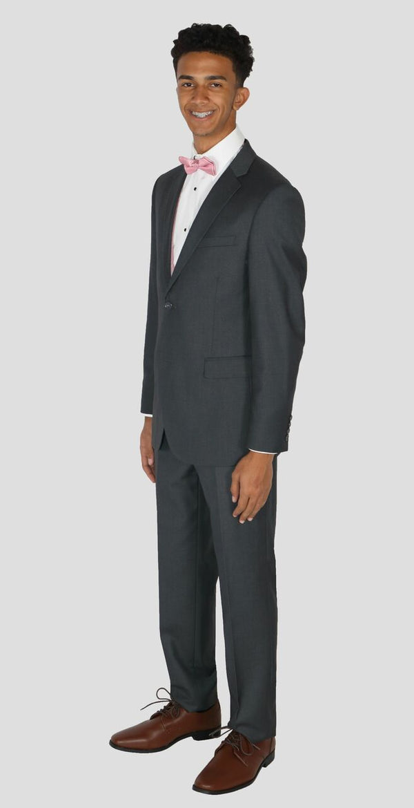 Dark Grey Caravelli Slim Fit Two Piece Gray Suit