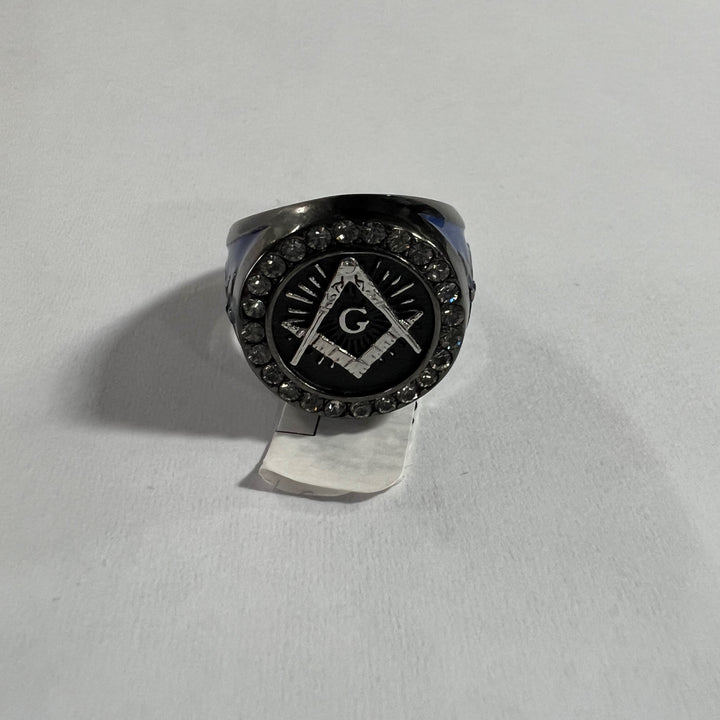 Blue Black Masonic Ring
