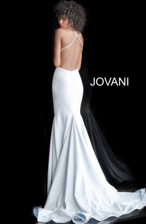 Back of Jovani 65416 White Dress