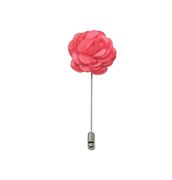 Coral Rose Bow Tie, Pocket Square & Lapel Pin Set