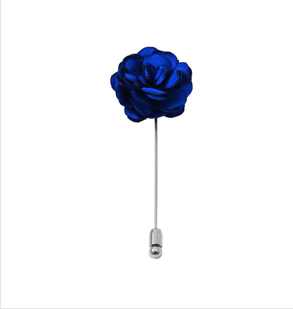 Royal Blue Bow Tie, Pocket Square & Lapel Pin Formal Accessory Set