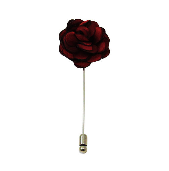 Burgundy Bow Tie, Pocket Square, Lapel Pin Set