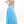Flowing Sky Blue chiffon a-line dress featuring an illusion sweetheart neckline with beaded accents of lavender, white and mint and beaded straps across the back.