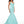 Rachel Allan 7087 Aqua Floral Jacquard Mermaid Dress - Size 8