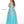 Rachel Allan Curves 7219 Aqua Floral Embroidered A-Line Dress - Size 20