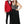 Red West End Peak Lapel Black Satin Slim Fit Tuxedo