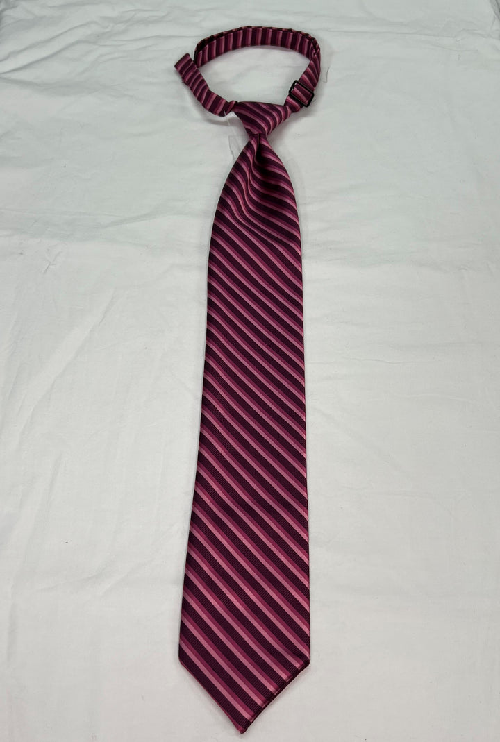 Men's Reflections Stripe Pre-tied Long Tie - 19 Colors