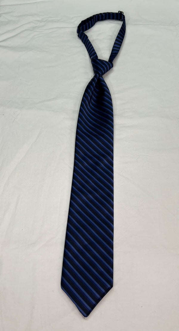 Men's Reflections Stripe Pre-tied Long Tie - 19 Colors