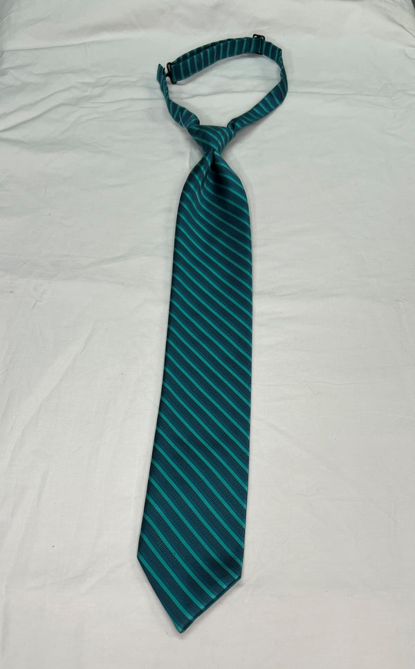 Men's Reflections Stripe Pre-tied Long Tie - 19 Colors