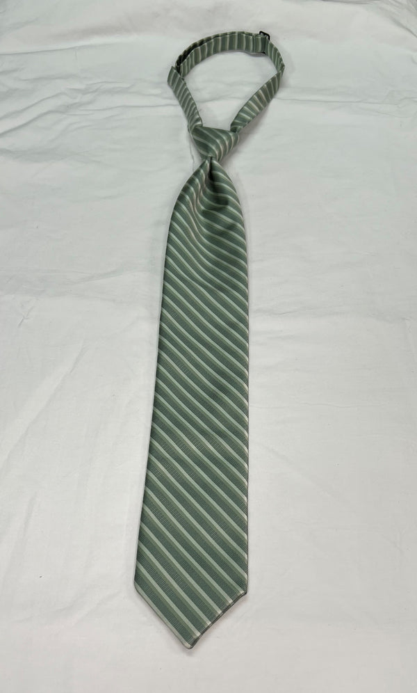 Men's Reflections Stripe Pre-tied Long Tie - 19 Colors