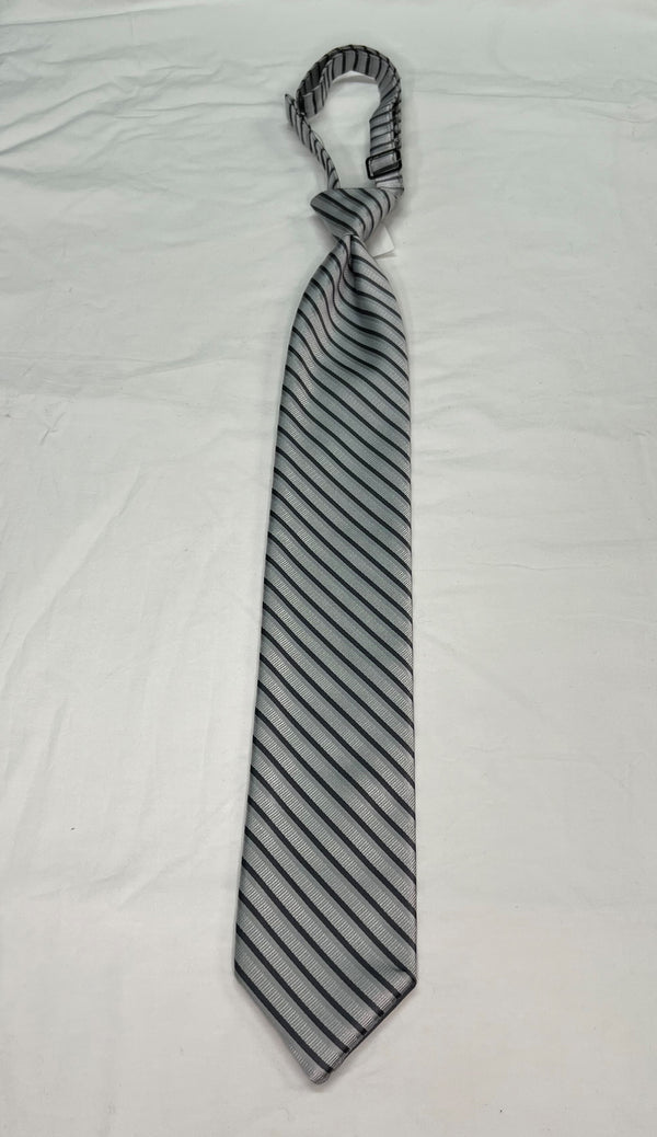 Men's Reflections Stripe Pre-tied Long Tie - 19 Colors