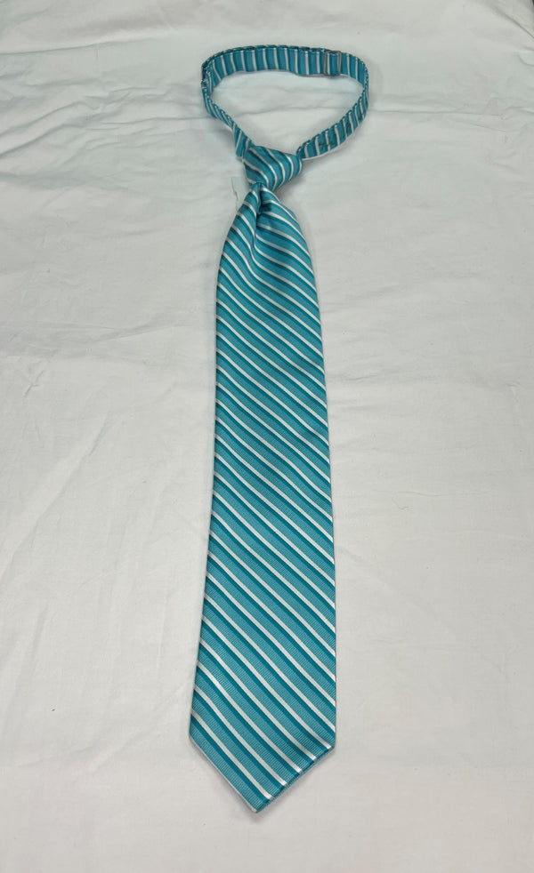 Men's Reflections Stripe Pre-tied Long Tie - 19 Colors