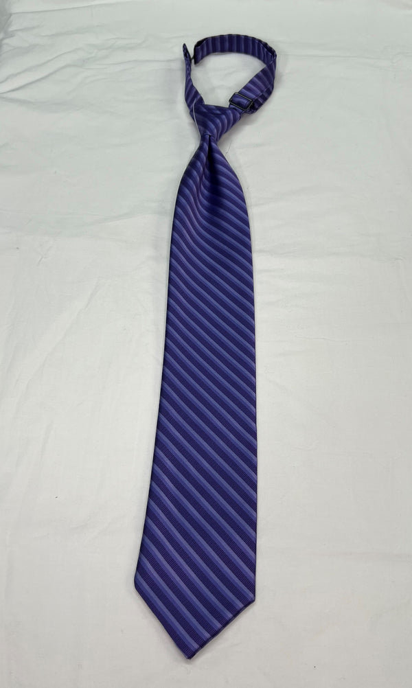 Men's Reflections Stripe Pre-tied Long Tie - 19 Colors