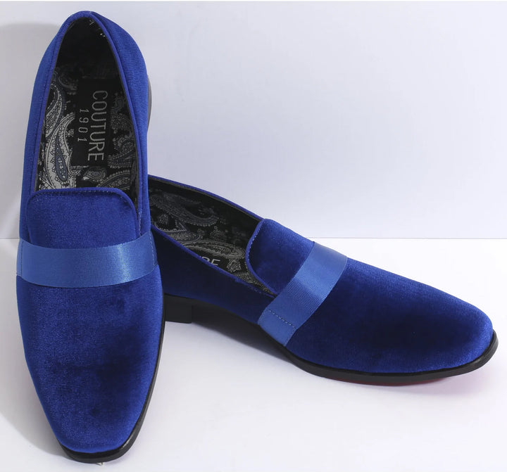 New Royal Blue Velvet Fashion Shoes