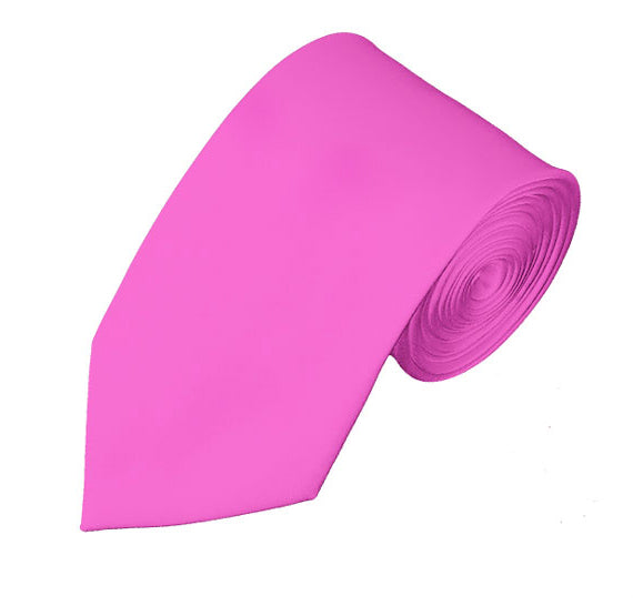 New Hot Pink Self Tie Slim Long Tie