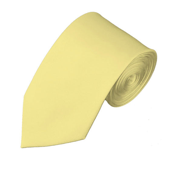 New Light Yellow Self Tie Slim Long Tie