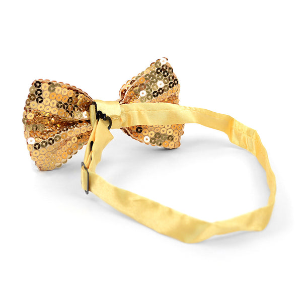 New Silver Sequin Bow Tie