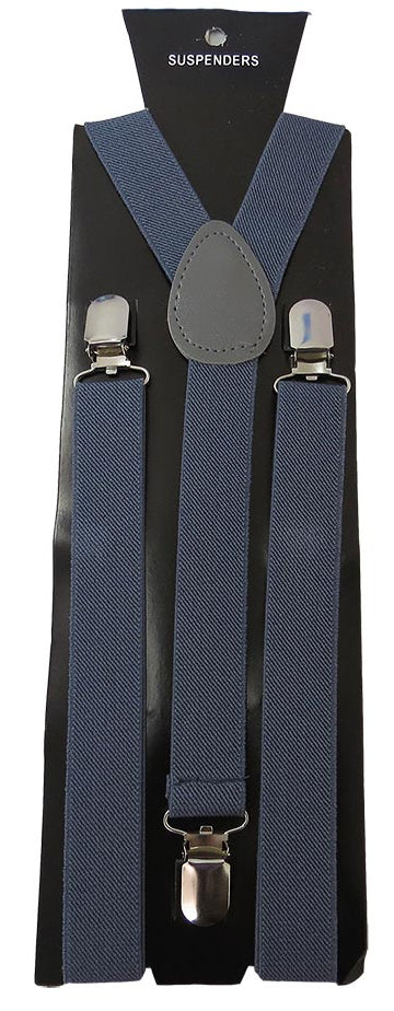 Charcoal Adjustable Clip-on Suspenders