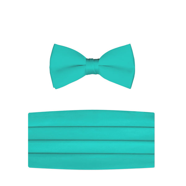 New Satin Bow Tie & Cummerbund Sets - Choose from 15 Colors