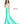 Exquisitely beaded nude illusion bodice with halter neckline completes the sleek silhouette and fitted Mint mikado mermaid skirt.